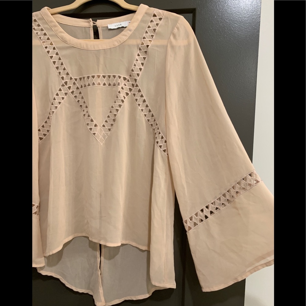 Cream Lush Top with bell sleeves